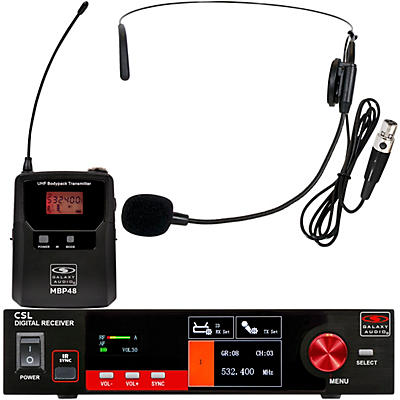 Galaxy Audio CSL-SM Digital UHF Wireless Headset Microphone System -