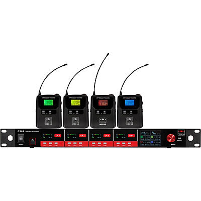 Galaxy Audio CSL4-BBBBM 4-Channel Digital UHF Wireless Microphone System -