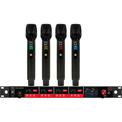 Galaxy Audio CSL4-HHHHM 4-Channel Digital UHF Wireless Microphone System -