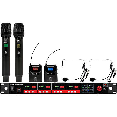 Galaxy Audio CSL4-HHSSM 4-Channel Digital UHF Wireless Microphone System -
