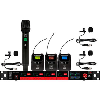Galaxy Audio CSL4-HVVVM 4-Channel Digital UHF Wireless Microphone System -