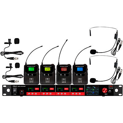 Galaxy Audio CSL4-SSVVM 4-Channel Digital UHF Wireless Microphone System -