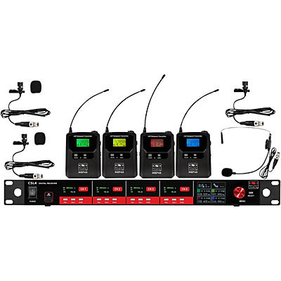 Galaxy Audio CSL4-SVVVM 4-Channel Digital UHF Wireless Microphone System -