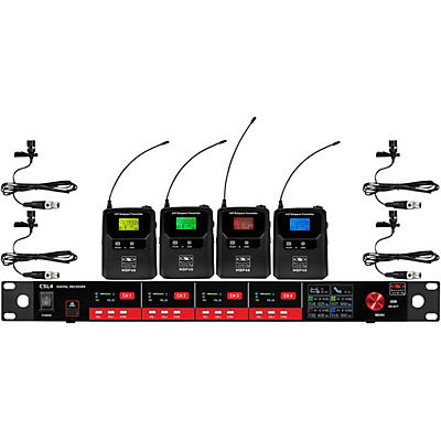 Galaxy Audio CSL4-VVVVM 4-Channel Digital UHF Wireless Microphone System -