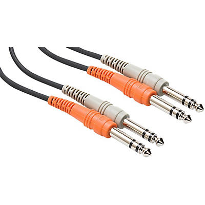 Hosa CSS203 Balanced Dual 1/4" TRS Male to Balanced Dual 1/4" TRS Male Patch Cable