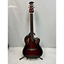 Used Ovation CU 247 Acoustic Guitar DARK RED