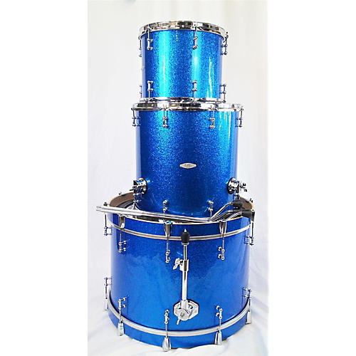 C&C Drum Company CUSTOM Drum Kit BLUE SPARKLE