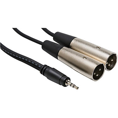 Hosa CYX403M 3.5mm Male TRS to Dual XLR Male Stereo Breakout Y-Cable