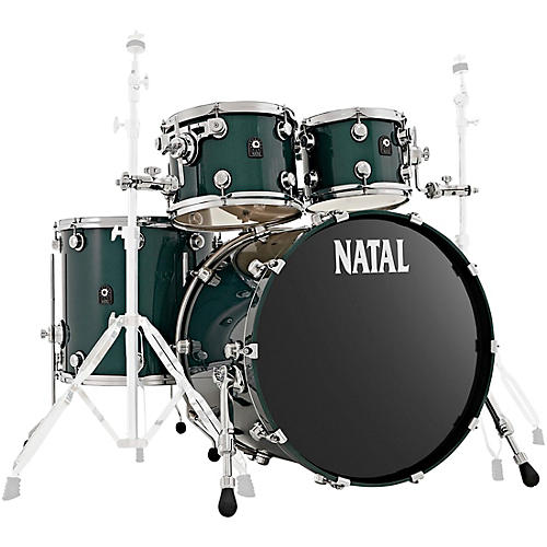 Natal Drums Cafe Racer US Fusion 22 4-Piece Shell Pack with 22 in. Bass Drum British Racing Green Sparkle
