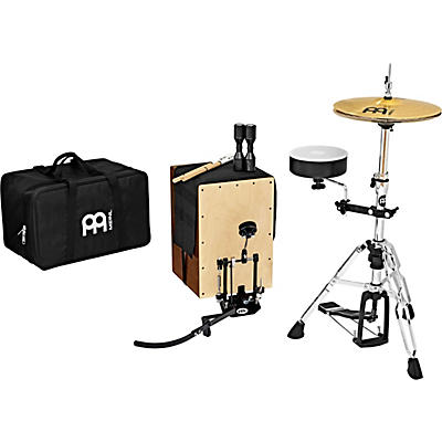 MEINL Cajon Drum Set with Cymbals and Direct-Drive Pedal