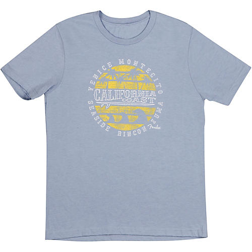 Cali Coastal Yellow Waves Men's T-Shirts