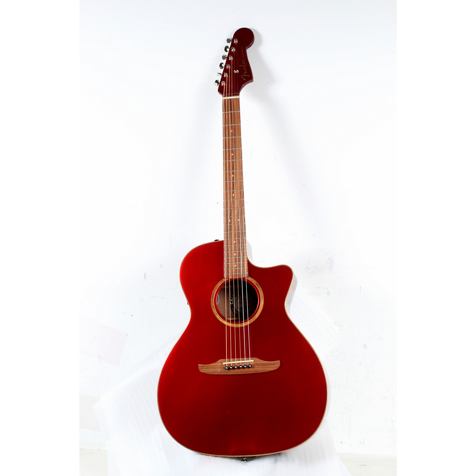 Open Box Fender California Newporter Classic AcousticElectric Guitar Hot Rod Red Metallic