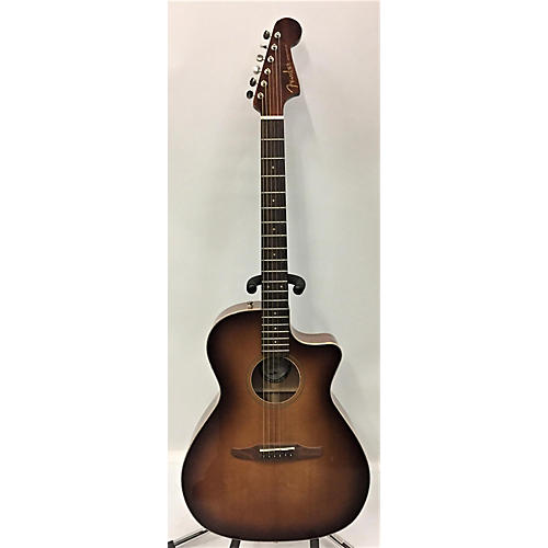 Fender California Newporter Classic Acoustic Electric Guitar Aged Cognac Burst