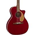 Fender California Newporter Player Acoustic-Electric Guitar ChampagneCandy Apple Red