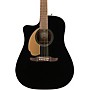 Fender California Redondo Player Left-Handed Acoustic-Electric Guitar Jetty Black