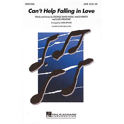 Hal Leonard Can't Help Falling in Love SSA Arranged by Mark Brymer