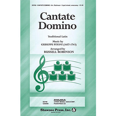 Shawnee Press Cantate Domino 3-Part Mixed arranged by Russell Robinson