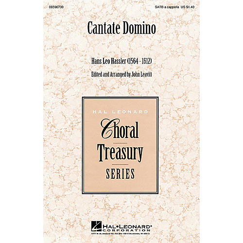 Hal Leonard Cantate Domino SATB a cappella arranged by John Leavitt