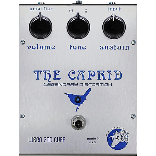 Wren And Cuff Caprid Special Distortion Effects Pedal Blue and