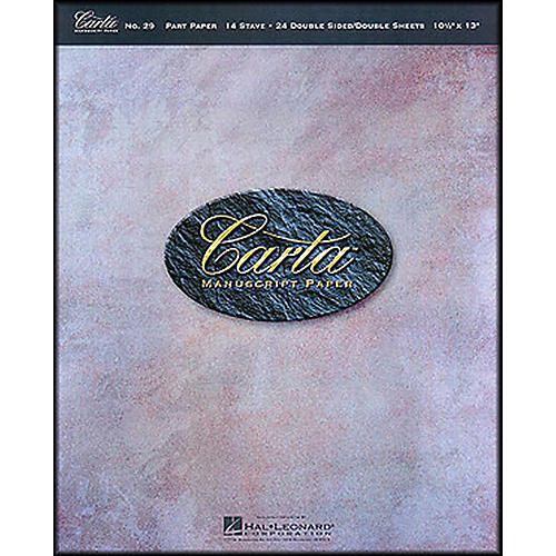 Hal Leonard Carta 29 Partpaper 10.5X13, Dbl Sided, 24 Sheet, 14 Stave Manuscript