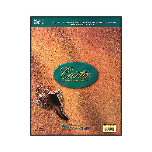 Hal Leonard Carta Manuscript 11 Writing Pad 8.5 X 11, 80 Pages, 6 Staves