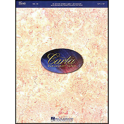 Hal Leonard Carta Manuscript 18 Scorepad 12 X 16, 40 Sheets, 16 Staves
