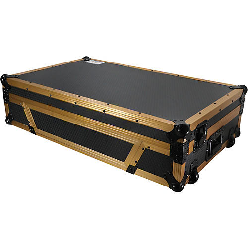 ProX Case fits DDJ-1000, DDJ-SX, FLX6 and MC7000 with Laptop Shelf and Gold Aluminum Frame Condition 1 - Mint