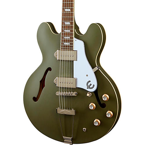 Epiphone Casino Worn Hollowbody Electric Guitar Condition 1 - Mint Olive Drab