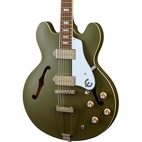 Epiphone Casino Worn Hollow Body Electric Guitar Olive Drab