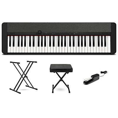 Casio Casiotone CT-S1 61-Key Portable Keyboard Essentials Bundle -