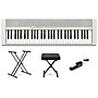 Casio Casiotone CT-S1 61-Key Portable Keyboard Essentials Bundle - White