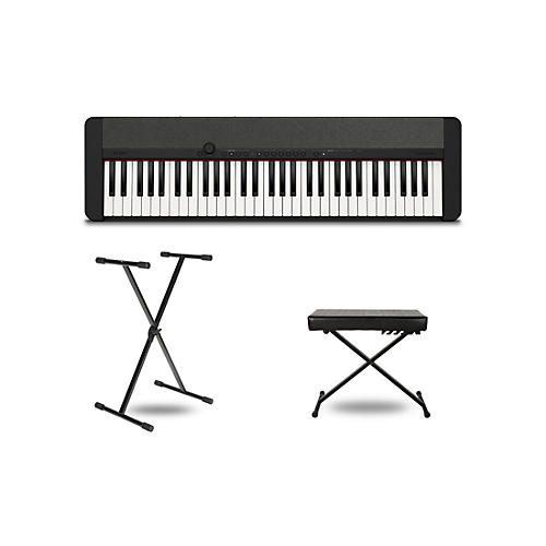 Casio Casiotone CT-S1 Keyboard with Stand and Bench Black