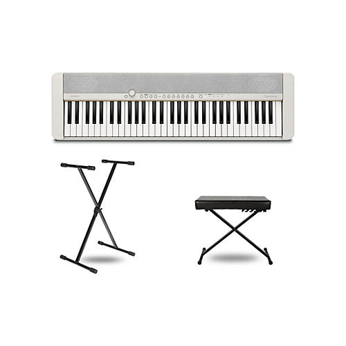 Casio Casiotone CT-S1 Keyboard with Stand and Bench White