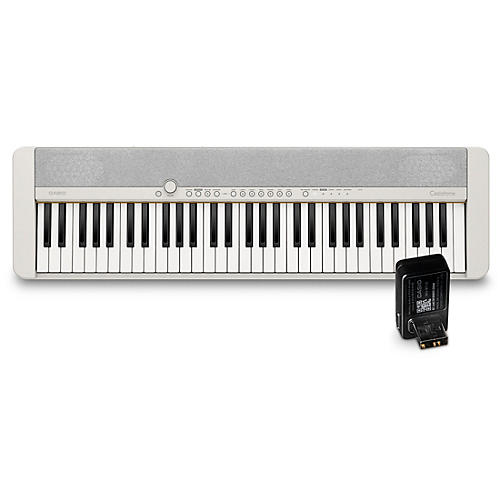 Casio Casiotone CT-S1 Portable Keyboard With WU-BT10 Bluetooth Adapter White