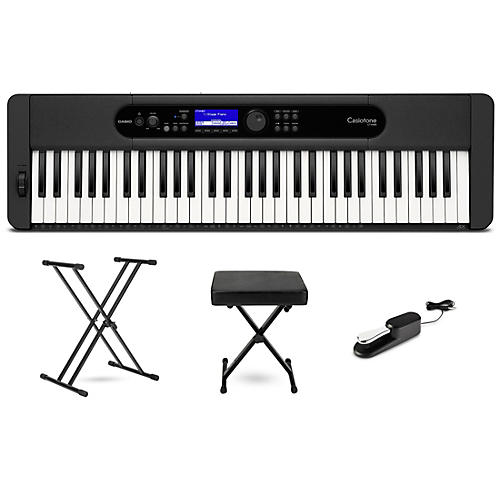 Casio Casiotone CT-S400 61-Key Portable Keyboard Essentials Bundle