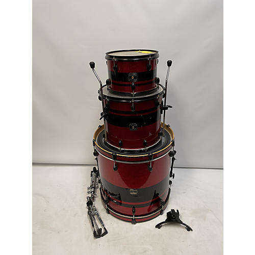 Gretsch Drums Catalina Club Mod Drum Kit Red Sparkle Black Stripe