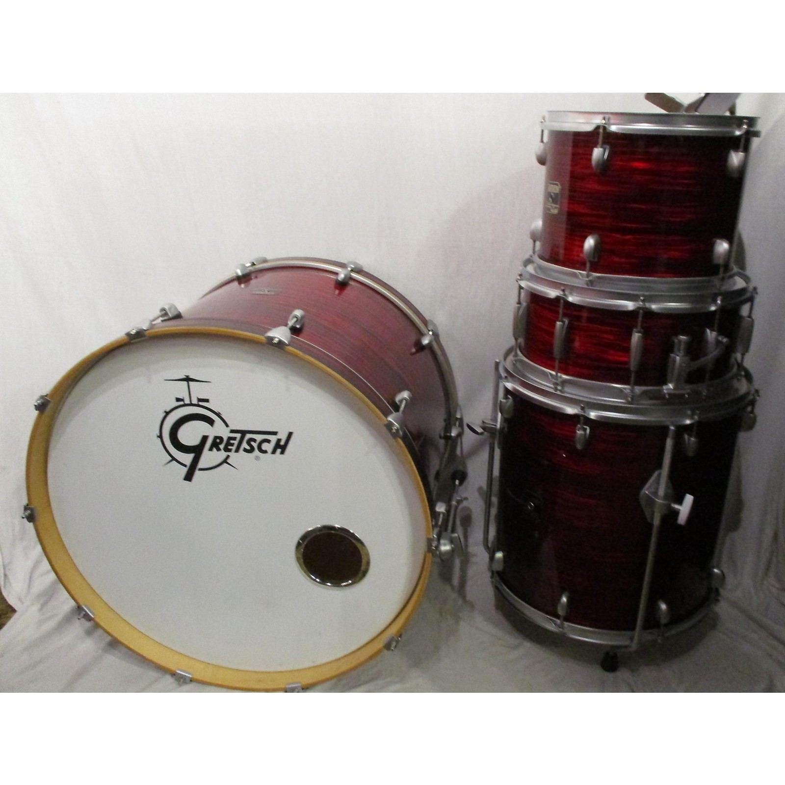 Used Gretsch Drums Catalina Club Rock Drum Kit Red silk Musician's Friend