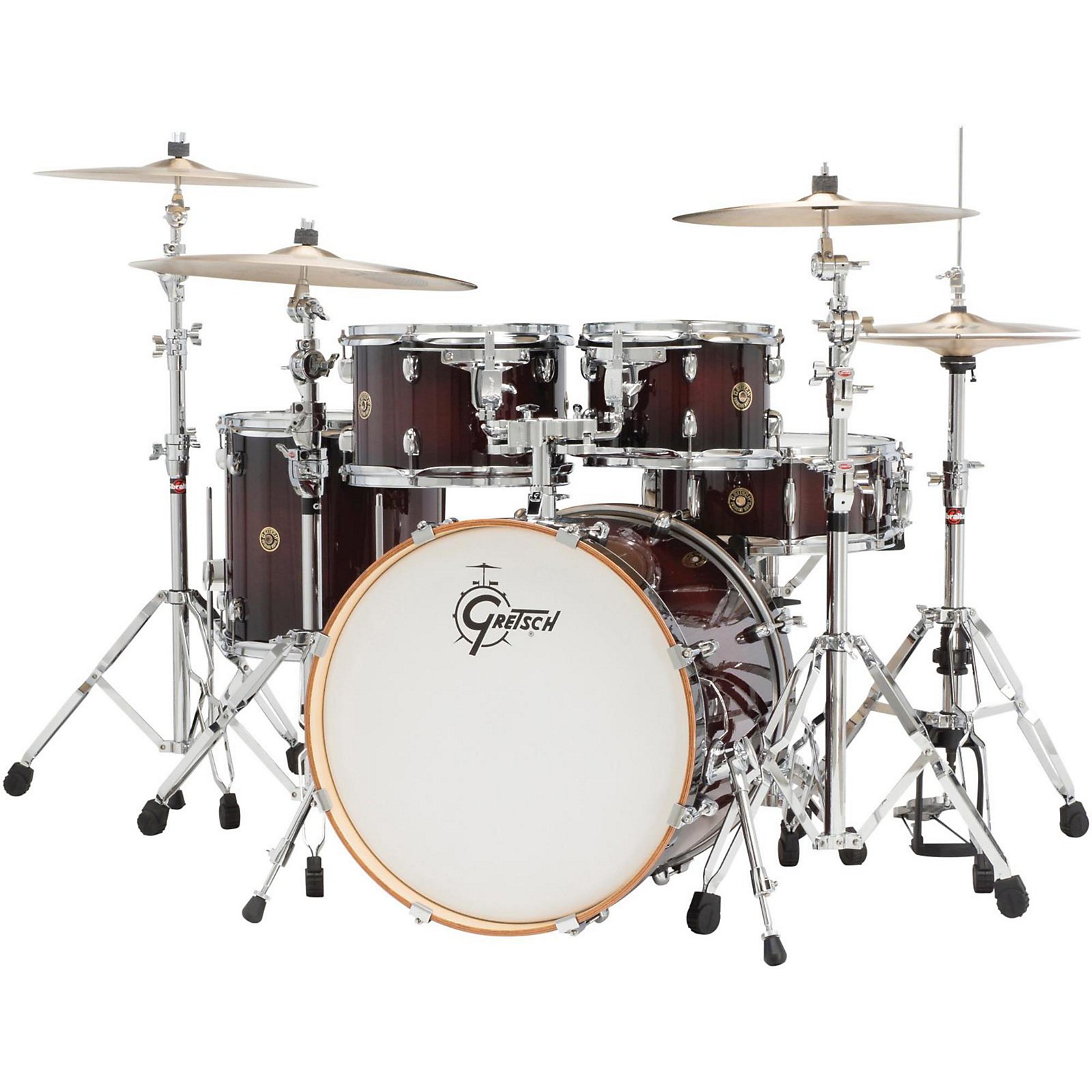 Gretsch Drums Catalina Maple 5Piece Shell Pack with 20" Bass Drum Deep Cherry Burst Musician