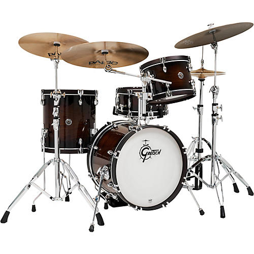 Catalina Special Edition Walnut/Maple 4-Piece Shell Pack with Wood Hoops and 18 in. Bass Drum