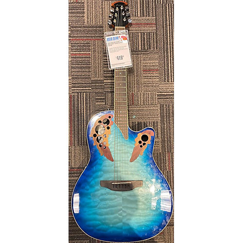 Ovation Ce48P Celebrity Acoustic Electric Guitar Blue Burst