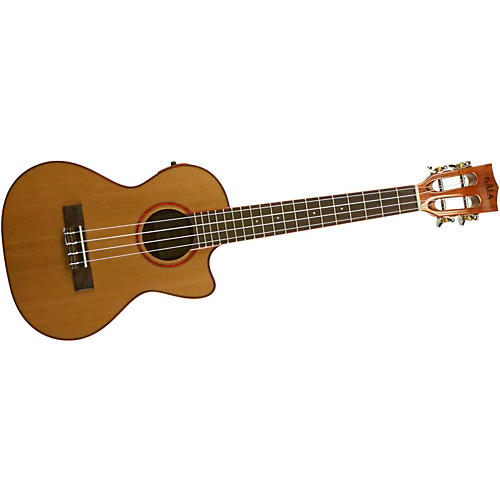 Cedar Top Cutaway Acoustic-Electric Tenor Ukulele