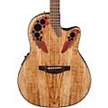 Ovation Celebrity Elite Plus Acoustic-Electric Guitar Quilted Maple Trans BlueSpalted Maple Natural