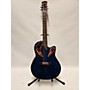 Used Ovation Celebrity Elite Plus Acoustic Electric Guitar Trans Blue Maple