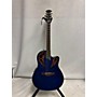Used Ovation Celebrity Elite Plus Acoustic Electric Guitar TRANSPARENT BLUE