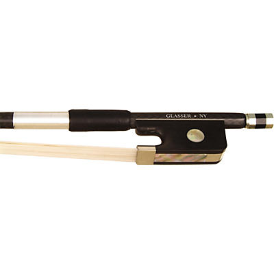 Glasser Cello Bow Braided Carbon Fiber, Fully Lined Ebony Frog, Nickel Wire Grip & Tip - 4/4