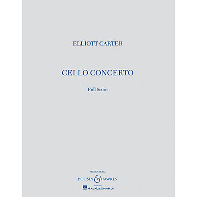 Boosey and Hawkes Cello Concerto (Full Score) Boosey & Hawkes Scores/Books Series Softcover Composed by Elliott Carter