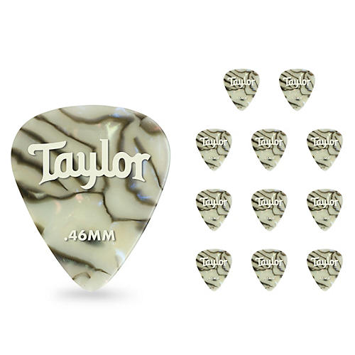 Taylor Celluloid 351 Picks, Abalone .46 mm 12 Pack