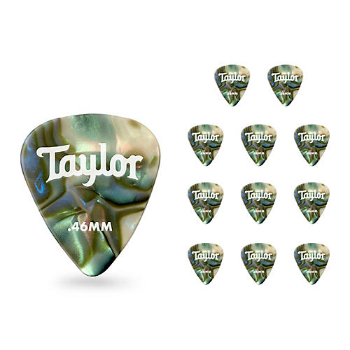 Taylor Celluloid 351 Picks, Abalone .96 mm 12 Pack