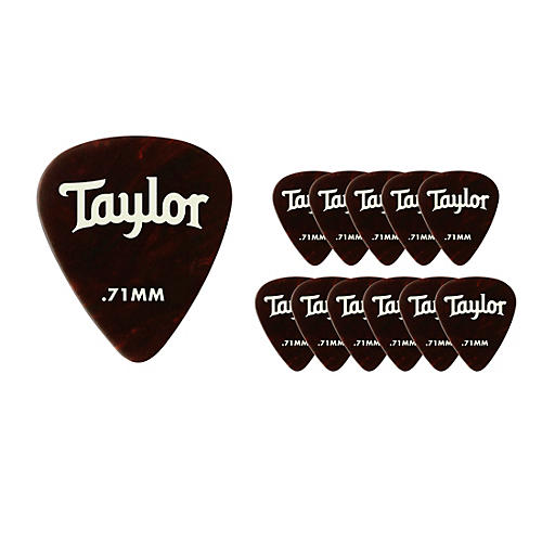 Taylor Celluloid 351 Picks Tortoise Shell .71 mm 12 Pack