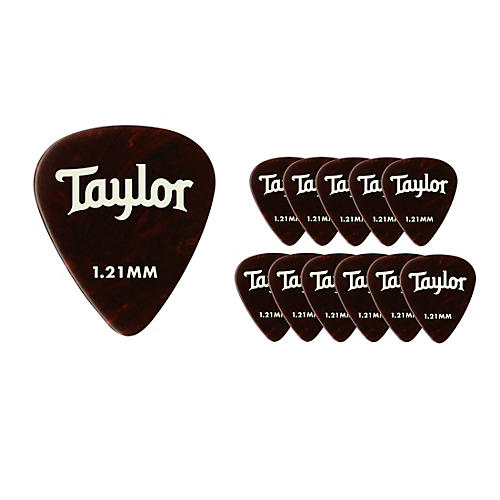 Taylor Celluloid 351 Picks Tortoise Shell 1.21 mm 12 Pack